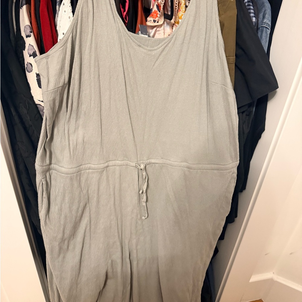 Eddie Bauer Sage Green Sleeveless Jumpsuit